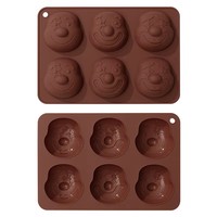 Cetakan Silikon Ramah Lingkungan Bebas BPA, Desain Badut Lucu, Grosir Kustom, Dapat Digunakan Kembali, Aman untuk Oven dan Microwave