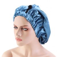 Gorros de Dormir de Satén Plegables Extra Largos, Suaves y Resistentes a las Manchas, con Botón, Cómodos, para Trenzas, Cabello Liso y Rastas, para Adultos