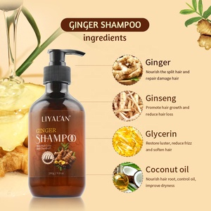 Champú <span class=keywords><strong>y</strong></span> acondicionador de jengibre a base de hierbas para reparar la pérdida de cabello dañada - Product Image 5