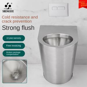 WC mural à capteur en acier inoxydable SS304, à chasse automatique, robuste et commercial, pour bars, KTV, discothèques et salles de bain - Product Image 3