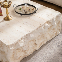 Table basse en bois de style rustique minimaliste moderne lumière italienne concepteur de luxe facile à nettoyer meubles de maison utilisation d'hôtel carré