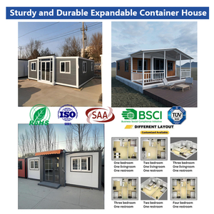Maison conteneur extensible 20 pieds 40 pieds, 2 chambres, cabane préfabriquée, Casas Contenedor avec grande porte vitrée pour usage résidentiel et <span class=keywords><strong>vacances</strong></span> - Product Image 5