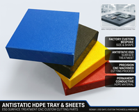 Plateaux en PEHD antistatiques sur mesure pour solutions de traitement de surface ESD avec processus de découpe CNC personnalisé
