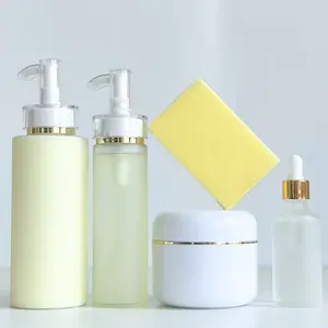 New Style Korea OEM/ODM Organic Fast Whitening Facial Body Skin Care Set Anti-aging Lemon Set Hyaluronic Acid Cream Serum Beauty