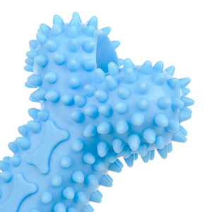 Jouet interactif pour chien, balle de dentition en plastique avec pointes pour chiens de petite à moyenne taille, nettoyage des dents, fournitures pour animaux de compagnie - Product Image 1