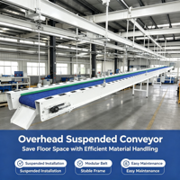 Convoyeur à bande maillée en plastique modulaire portable, résistant à l'usure, pour les opérations de traitement en usine