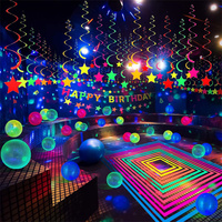 Vente en gros UV néon ballons néon lueur fête ballons UV lumière noire brillent dans le noir pour anniversaire mariage lueur fête