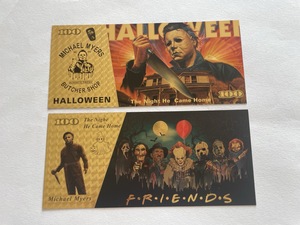 Novedades y recuerdos <span class=keywords><strong>de</strong></span> fiesta monetaria Billetes <span class=keywords><strong>de</strong></span> papel <span class=keywords><strong>de</strong></span> aluminio dorado con temática <span class=keywords><strong>de</strong></span> personajes <span class=keywords><strong>de</strong></span> <span class=keywords><strong>películas</strong></span> <span class=keywords><strong>de</strong></span> terror para favores <span class=keywords><strong>de</strong></span> fiesta <span class=keywords><strong>de</strong></span> Halloween y Pascua - Product Image 2