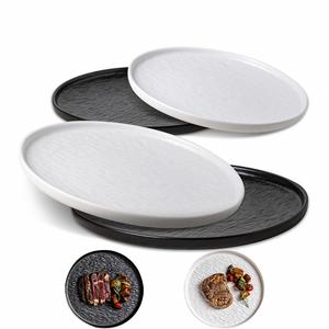 Gold Rim Eco-Friendly <b>Ceramic</b> Bone China Wedding Charger <b>Plates</b> Set Modern Luxury White Dinnerware Gold Trim Food Grade Durable - Product Image 1
