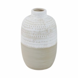 Vaso decorativo in ceramica bicolore, moderno e di design, per soggiorno, camera da letto, ufficio, decorazioni per la casa - Product Image 1