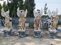 Statues de sculptures de femmes nues en marbre blanc, thème gay