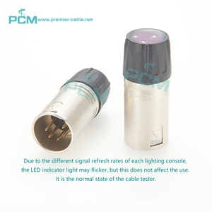DMX dòng tín hiệu Tester ánh sáng lỗi Detector XLR <span class=keywords><strong>5</strong></span> pin PVC Áo khoác Cáp công cụ kiểm tra DMX512 ánh sáng sân khấu chiếu sáng Tester - Product Image 5