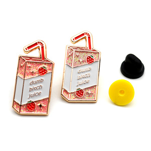OEM ODM-insignia personalizada con forma de comida, accesorio de metal esmaltado, marca <span class=keywords><strong>dominos</strong></span>, para solapa de pizza, para la venta - Product Image 4