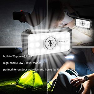 แบตสำรองพลังงานแสงอาทิตย์ QC3.0 20000มิลลิแอมป์10<span class=keywords><strong>ว</strong></span>ัตต์ชาร์จไร้สาย18<span class=keywords><strong>ว</strong></span>ัตต์พิมพ์ <span class=keywords><strong>C</strong></span> ชาร์จเร็<span class=keywords><strong>ว</strong></span>ธนาคารพลังงานกันน้ำ - Product Image 4
