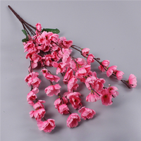 Faux Bouquet de Fleurs Artificielles de Prunier, Branche de Fleurs de Pêcher et Cerisier en Soie, Fausses Fleurs Décoratives pour Mariage, Maison, Bureau, Fête