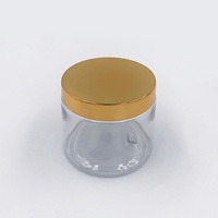 Pots à crème ronds de luxe en PET de 1 oz, 3 oz, 4 oz avec couvercles dorés, impression sérigraphique, logo personnalisé, contenants cosmétiques