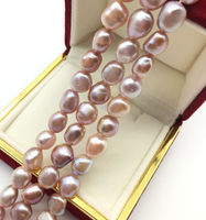 7-9mm Baroque Perle D'eau Douce À Travers Le Trou Perlé Diy Collier Bracelet Bijoux Matières Premières