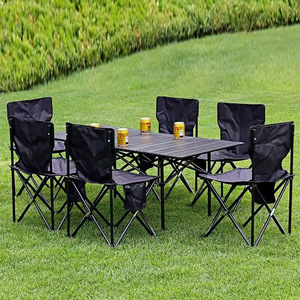 Outdoor Folding <b>Table</b> Rectangular 52x52x50cm Durable Portable Camping <b>Barbecue</b> <b>Table</b> - Product Image 1