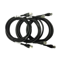 Kabel Jaringan CAT6 Kustom 8Pin 26AWG 90/180 Derajat Sudut Kanan Kabel Ethernet Tembaga Murni Isolasi PTFE Elektronik 250mm