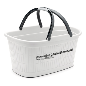 Cesta <b>plastica</b> riciclata con manici (58x38x29,5cm) DOMUS HOME COLLECTION Bianco 91200 - Product Image 2