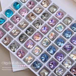 Paso Sico – Strass en verre <span class=keywords><strong>de</strong></span> haute qualité, multi-facettes, épais, à fond carré, super brillants, 8 mm, pour nail art - Product Image 3