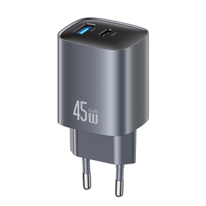Cargador de pared USAMS CC290 de 45W rápido tipo C PD QC 3,0 USB Compatible con <span class=keywords><strong>iPhone</strong></span> Android OTP OVP enchufe de EE. UU. cargador de teléfono inteligente estándar - Product Image 1