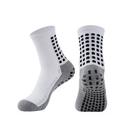 Chaussettes de football antidérapantes personnalisées, chaussettes de sport respirantes en coton, logo OEM