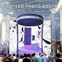 Cabine photo 360 portable et détachable avec éclairage LED pour fêtes d'anniversaire – Le nouveau fond de scène viral pour vos événements