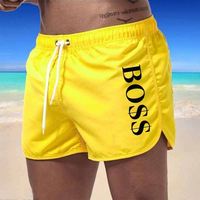 Summer New Custom Men's Beach Shorts Eco-Friendly Anti-Wrinkle Nylon Surfer Shorts Genou Length Embroidered Technics