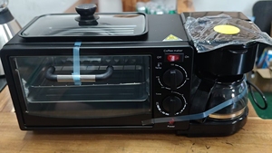 Nouveau modèle 2025 – Machine à petit-déjeuner 3-en-1 multifonction : four à <span class=keywords><strong>micro</strong></span>-ondes, grille-pain, cafetière et poêle à frire – Vente flash - Product Image 2