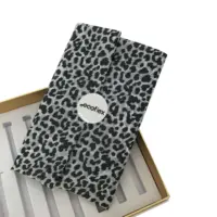 Papel de envolver de tejido de leopardo negro, ropa exquisita, venta al por mayor