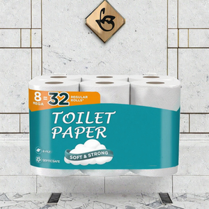 Henrich OEM/ODM Papier Toilette Écologique en Pâte de Bambou 1 à 5 Plis Doux Forte Absorption Jetable Flushable Rouleau Standard - Product Image 4