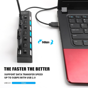 <span class=keywords><strong>USB</strong></span> 2.0 Hub, 7 cổng <span class=keywords><strong>USB</strong></span> HUB với độc lập On/Off chuyển đổi và chỉ số LED, đèn cho máy tính xách tay, <span class=keywords><strong>PC</strong></span>, máy tính - Product Image 6