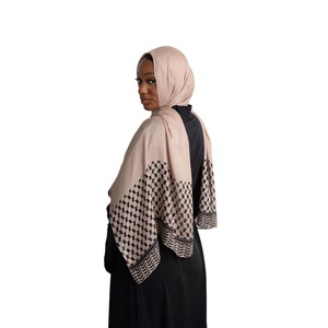 2025 Printed Pearl Chiffon <b>Head</b> <b>Scarf</b> Geometric Pattern Muslim Ladies Daily Wear - Product Image 5
