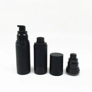 empty plastic cosmetic cream black spray airless bottle 30ml airless