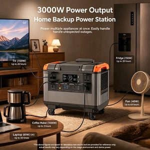 Station d'alimentation portable LiFePO4 3000W 2688Wh OEM ODM avec UPS pour les situations d'urgence à domicile et l'alimentation des camping-cars en extérieur - Product Image 1