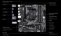 Carte mère GIGABYTE originale B550M DS3H R2 Micro ATX AM4 DDR4 SATA 6Gb/s 1 PCIe 4.0 X16 pour ordinateur de bureau, double mémoire, neuve
