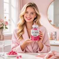 Bonbons Gommeux au Collagène et Vitamine C avec Poudre de Cerise Acerola pour la Santé de la Peau, Sans Sucre, Supplément OEM ODM Personnalisé