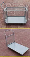 Carrito de Almacenamiento Plegable de Malla Metálica Resistente, Carros y Carretillas para Herramientas con Ruedas Bloqueables de Cuatro Ruedas, Uso Industrial