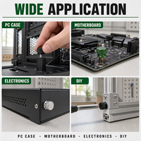 Écrou moleté M3 en aluminium anodisé pour châssis, serrage manuel pour boîtier PC et électronique