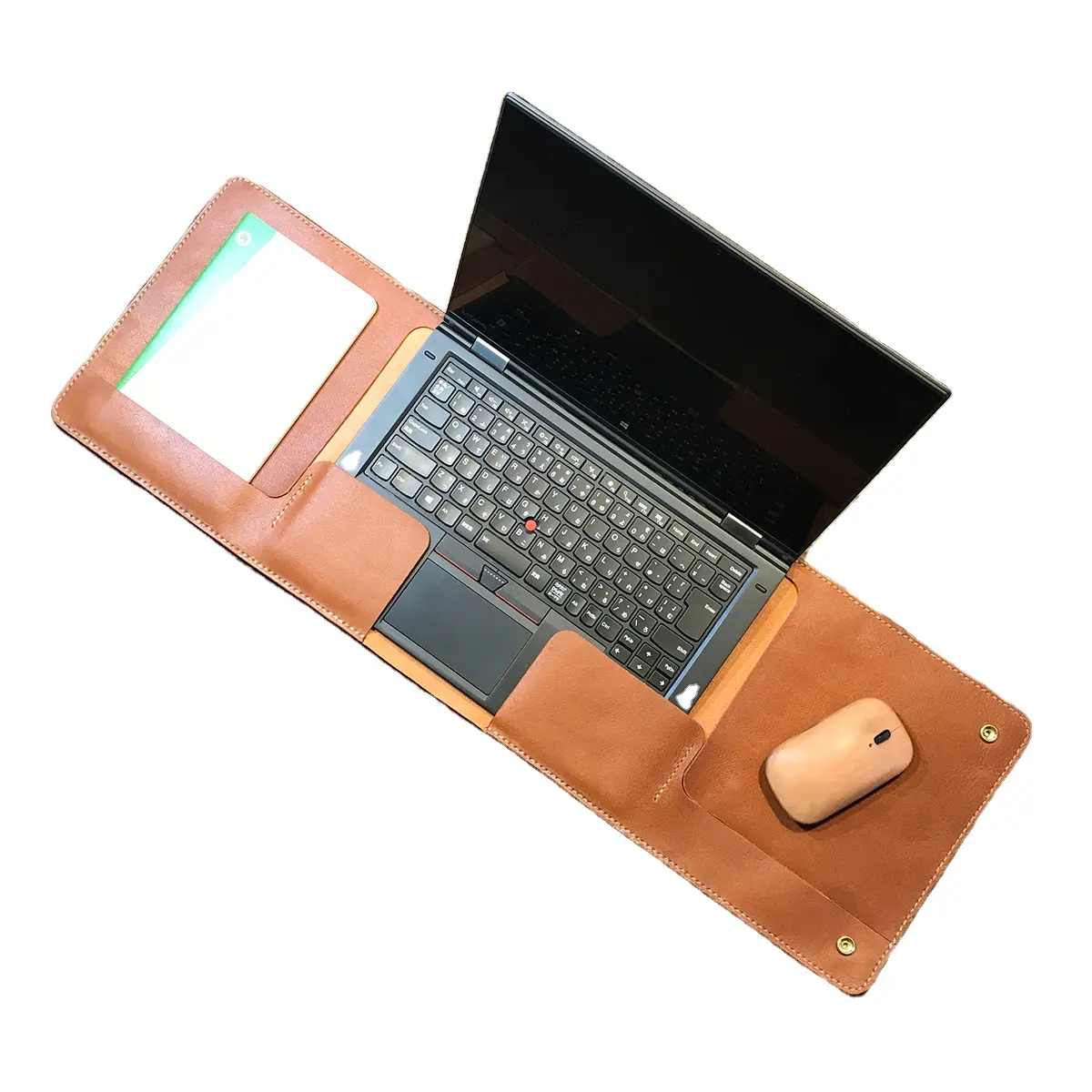 Wholesale Custom Leather Laptop Sleeve Holder Bag Mouse Pad Notebook Cover Computer Accessories