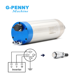G-Penny 3.5kw ER20 D100 220V/380V Motor de husillo refrigerado por agua 4 Uds rodamientos de bolas de cerámica husillo de trabajo de Metal utilizado para Metal - Product Image 3