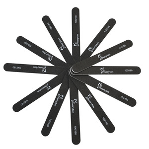 Professional Manicure Emery Board Rectangle Black <b>Nail</b> <b>File</b> 80/100 for <b>Nails</b> Salon - Product Image 1