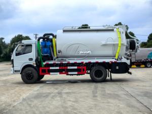 Camión de vacío y chorro para alcantarillado combinado Dongfeng de 2 ejes y 9m³ Euro III Yuchai, doble función, bomba de vacío con motor auxiliar Yuchai, exportación personalizada - Product Image 2
