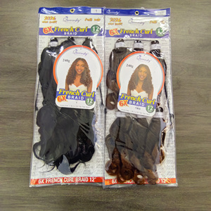 Qualité Stable, Tresses Françaises Bouclées 6X de 12 Pouces, Légères et Protectrices, Volume Complet, Sans Perte de Cheveux, pour Fournisseurs de Salons Mondiaux - Product Image 1