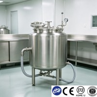 Cuve de Fermentation en Acier Inoxydable pour Yaourt et Lait, Fermenteur Alimentaire Sanitaire 100L 200L 500L 1000L