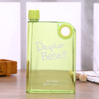 Bouteille d'eau sportive créative A5 personnalisée, en plastique transparent sans BPA, anti-fuite, portable pour l'extérieur, avec infuseur à thé, compatible eau bouillante