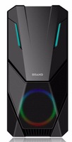 SAMA dengan Sisi Akrilik Penuh Janda Atx Casing ARGB Strip Gaming Casing Power Supply Kabinet Komputer.