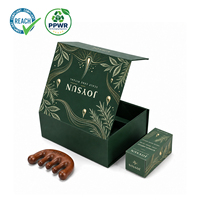 Boîte cadeau pliable à fermeture magnétique, boîte pliante rigide en carton magnétique pour ensemble de soins capillaires, insert personnalisé avec logo estampé or