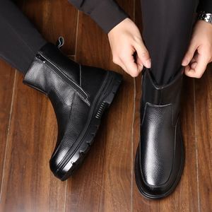 2026 New Winter Genuine Leather Wool Men's Shoes Warm Casual Fashion High-quality Leather Shoe Fur-in-one Durable Outdoor - Product Image 4